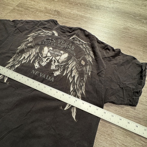 Vintage Harley Davidson Shirt Mens Large Las Vegas Nevada Skull Graphic Print - Picture 11 of 12